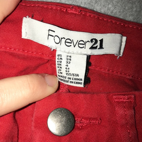 Forever 21 Red Jeans - Picture 2 of 3